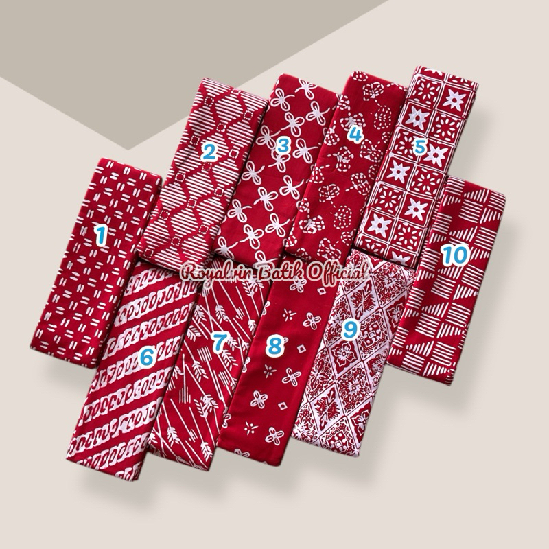kain batik cap merah kain batik katun premium - batik tasikmalaya - royalvin batik