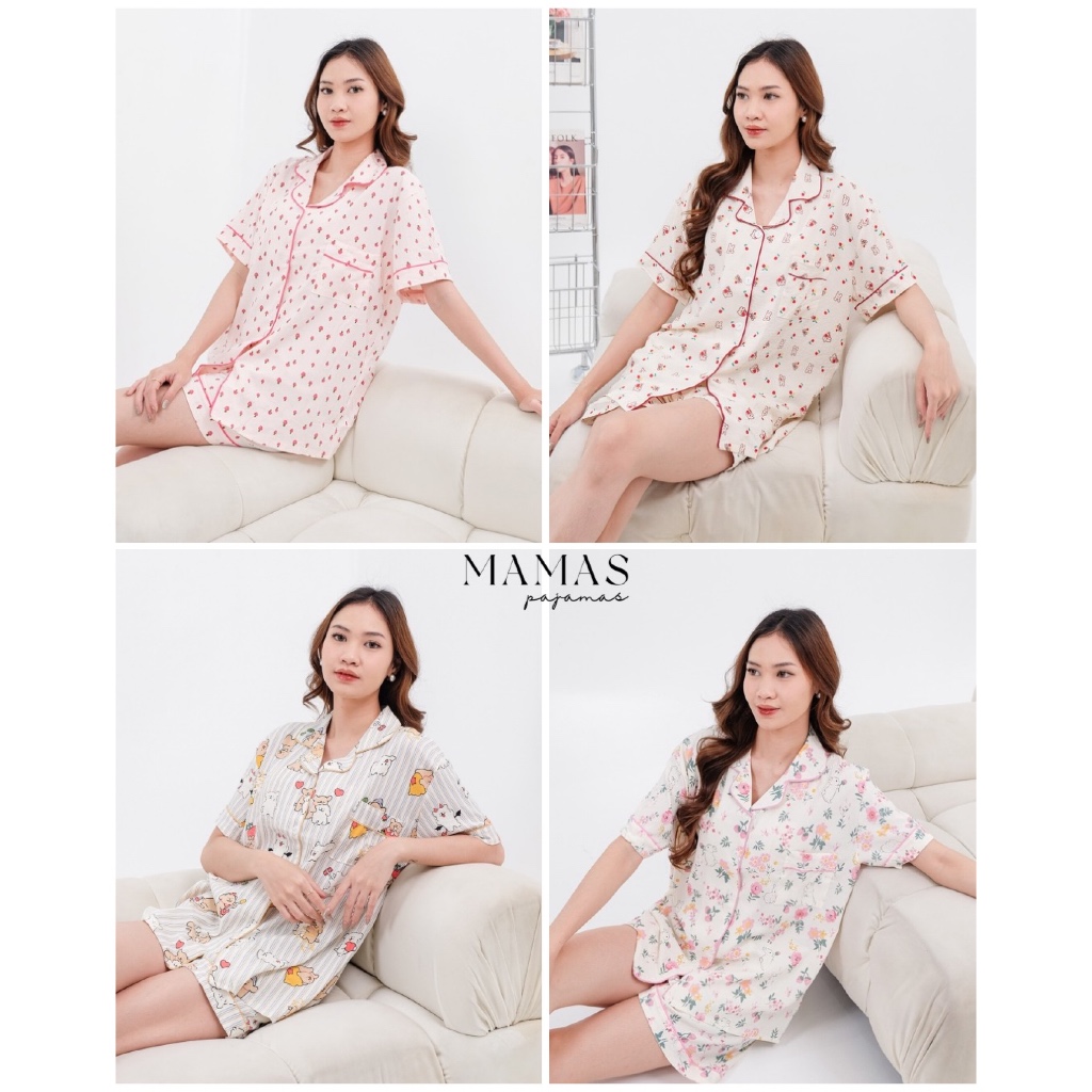 PAJAMAS IMPORT COLLECTION  | celana pendek | Mamas | Piyama | pajamas | piyama lengan pendek