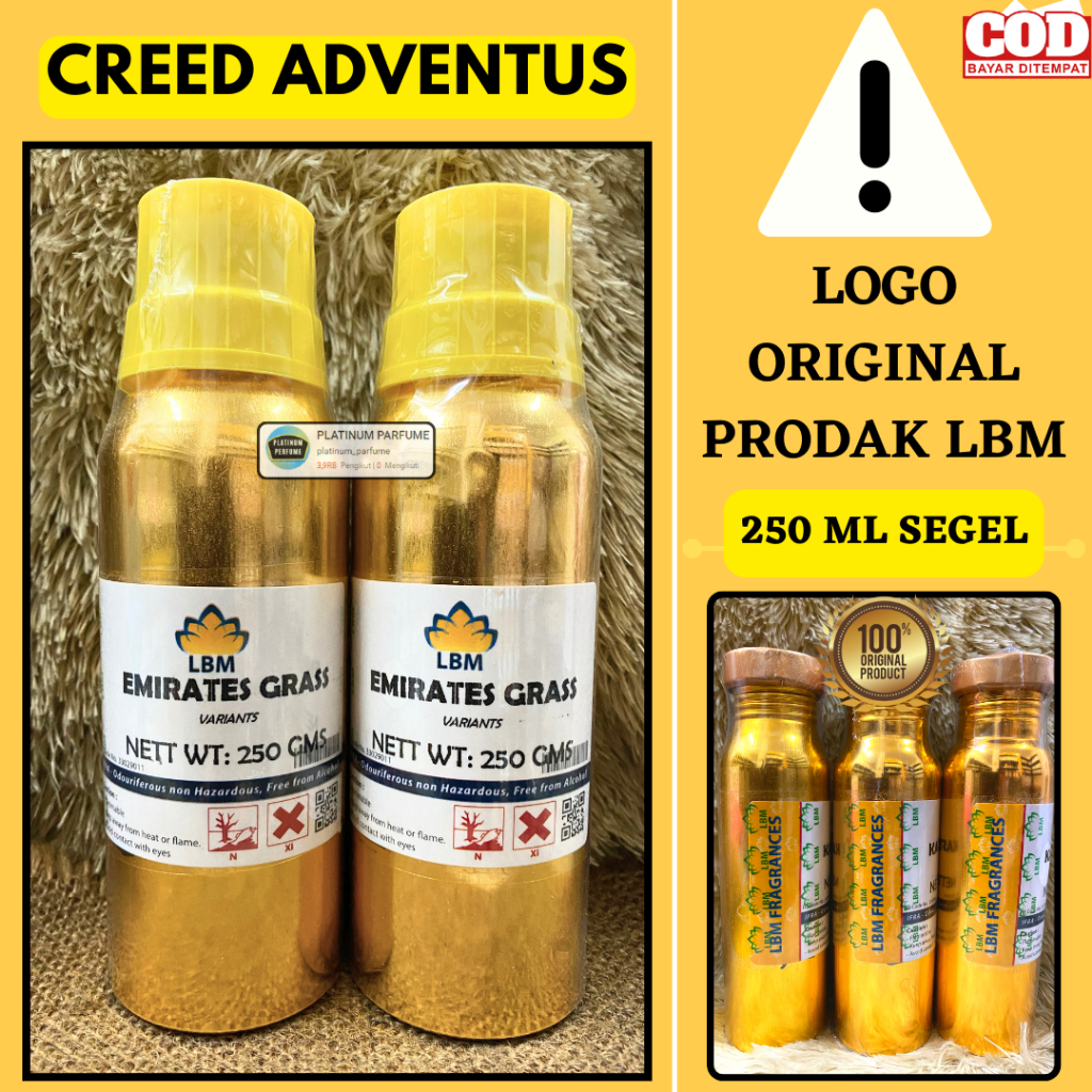 Bibit Parfum CREED ADVENTUS produk LBM segel 250 ML / Creed Aventus 250 ml Refill segel SN / Bibit P