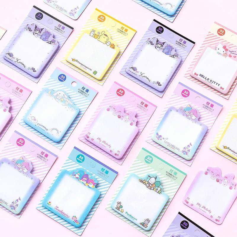 

sticky notes sandwich san*rio isi 30 pcs kuromi pompom cinamoroll hello kitty melody hangyedon