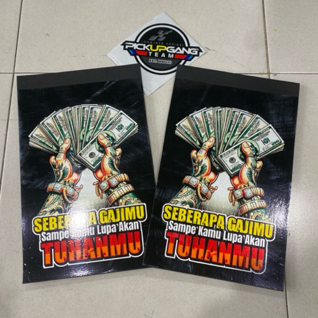 JUAL KARPET LUMPUR VARIASI PICK-UP PENAHAN LUMPUR KEPET EBEK KARET LUMPUR DAN STICKER UKURAN L300