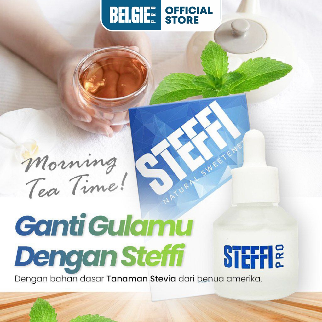 

STEFFI PRO - Stevia Tetes 30ml Pemanis Alami Pengganti Gula 0 Kalori Halal BPOM