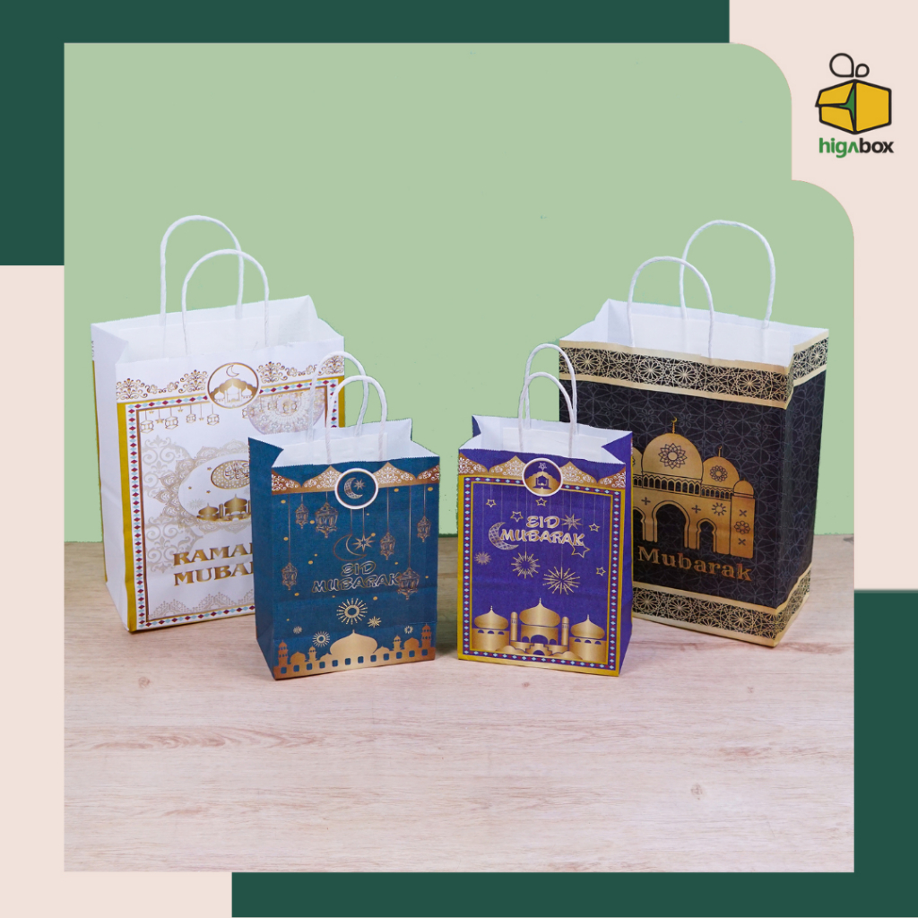 

Paperbag Kraft Idul Fitri 2025 / Paper bag Eid Mubarak / Hampers Lebaran Idul Fitri | AK02P1 - AK03P1