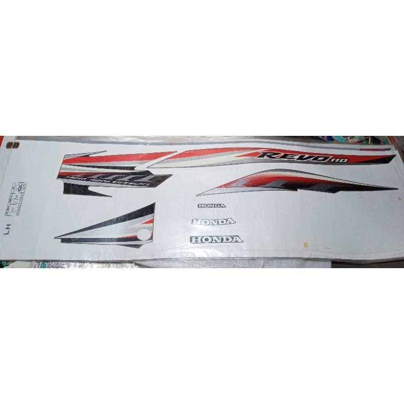 871x0 Kww a80 zal original AHM Astra Honda motor stripe type black L striping stiker box cover body 
