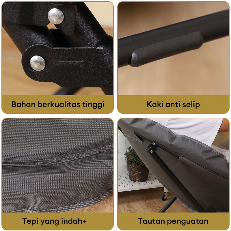 Kursi Lipat Bangku Lipat Kursi Lipat Sandaran Tinggi Kursi Kain Oxford Kursi Malas Kursi Sandaran