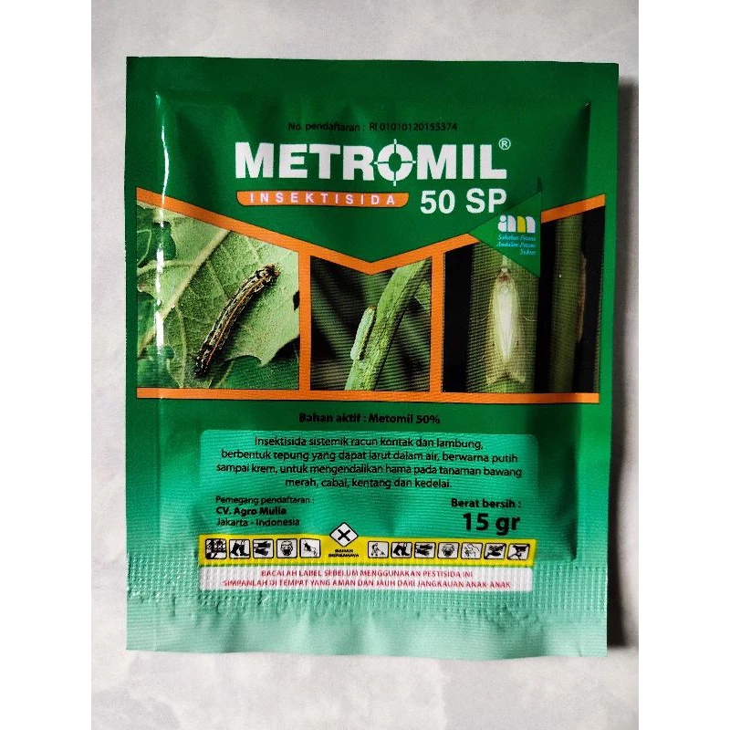Metromil 50SP 100 Gram Obat Hama Ulat Grayak, Kutu Putih, Kutu Daun dan Ulat Tanaman