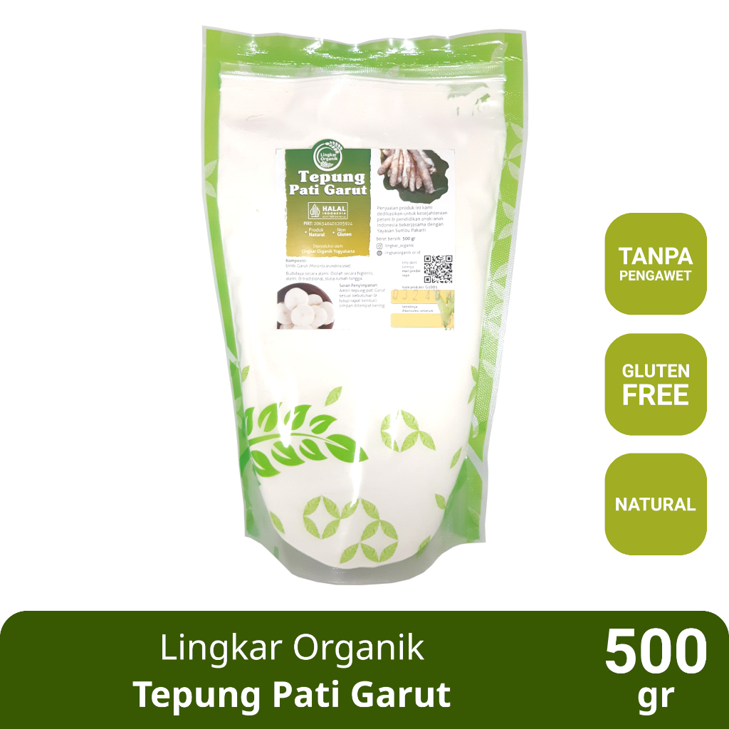 

Tepung Pati Garut Lingkar Organik 500gr