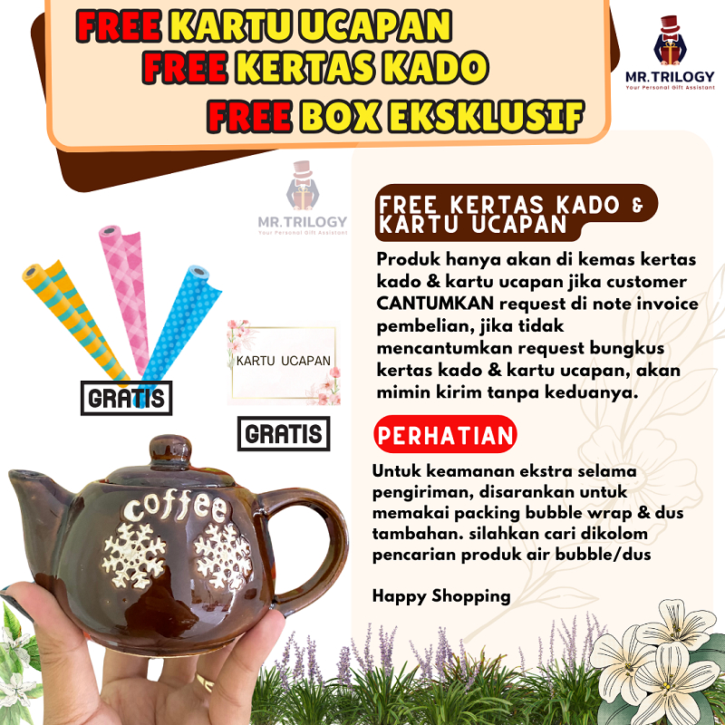 Hampers Wedding Cangkir Set Keramik COFFEE Souvenir Sangjit Teapai Chinese Tea Teko Pot Set Gelas