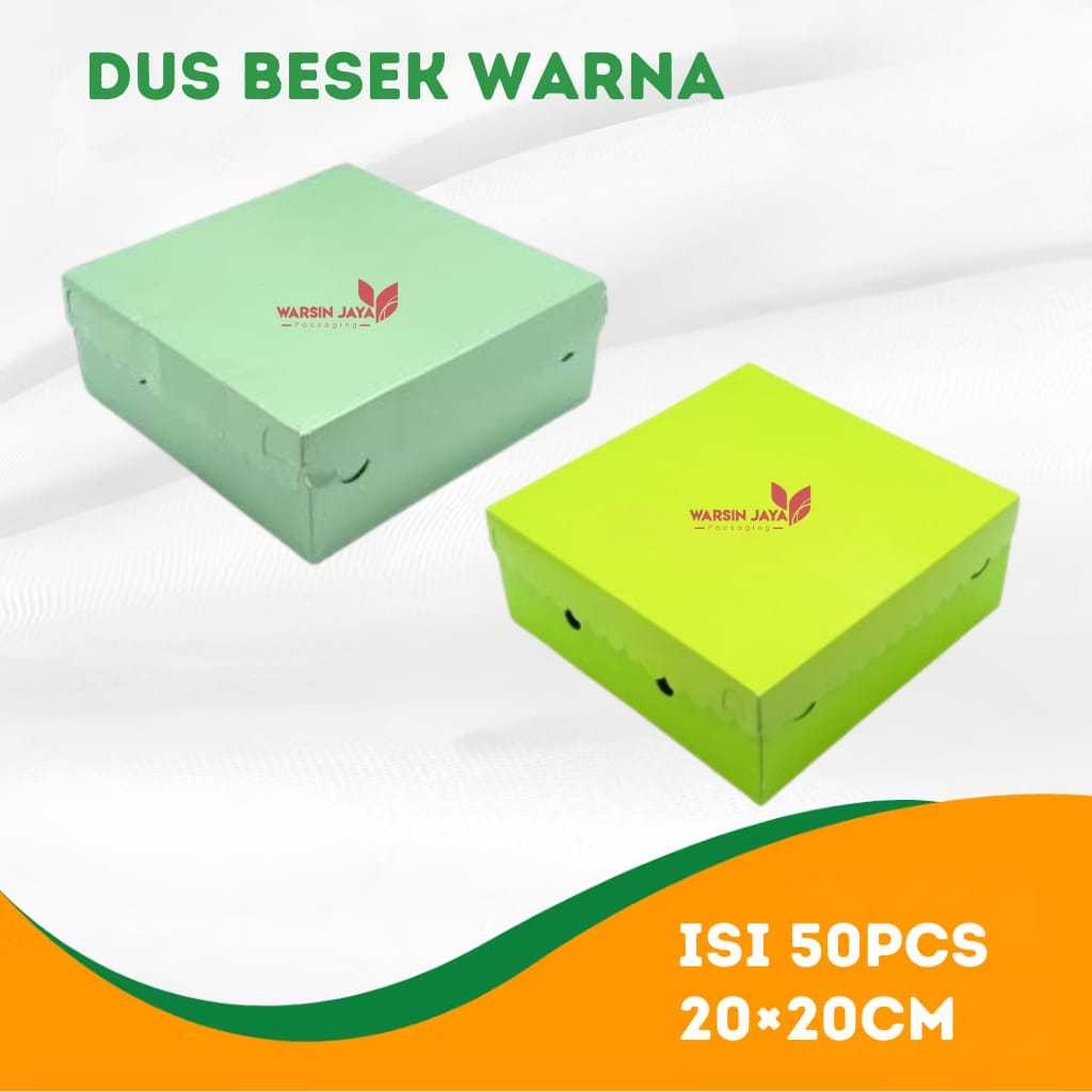 

DUS BESEK WARNA UK 20X20 ISI 50PCS - WARNA HIJAU STABILO - HIJAU TOSKA