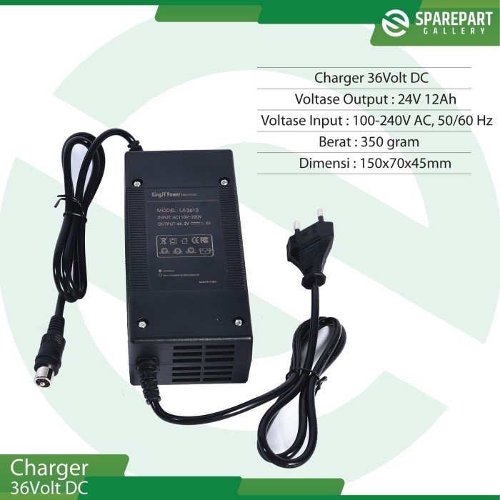 Charger sepeda listrik 36Volt DC Mr.Jackie EB904&EB906