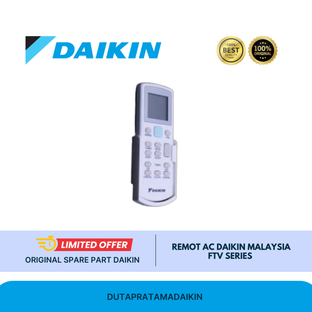 REMOT AC DAIKIN MALAYSIA FTV15AXV14 FTV20AXV14 FTV25AXV14 FTV35AXV14 FTV50AXV14 FTV15BXV14 FTV20BXV1