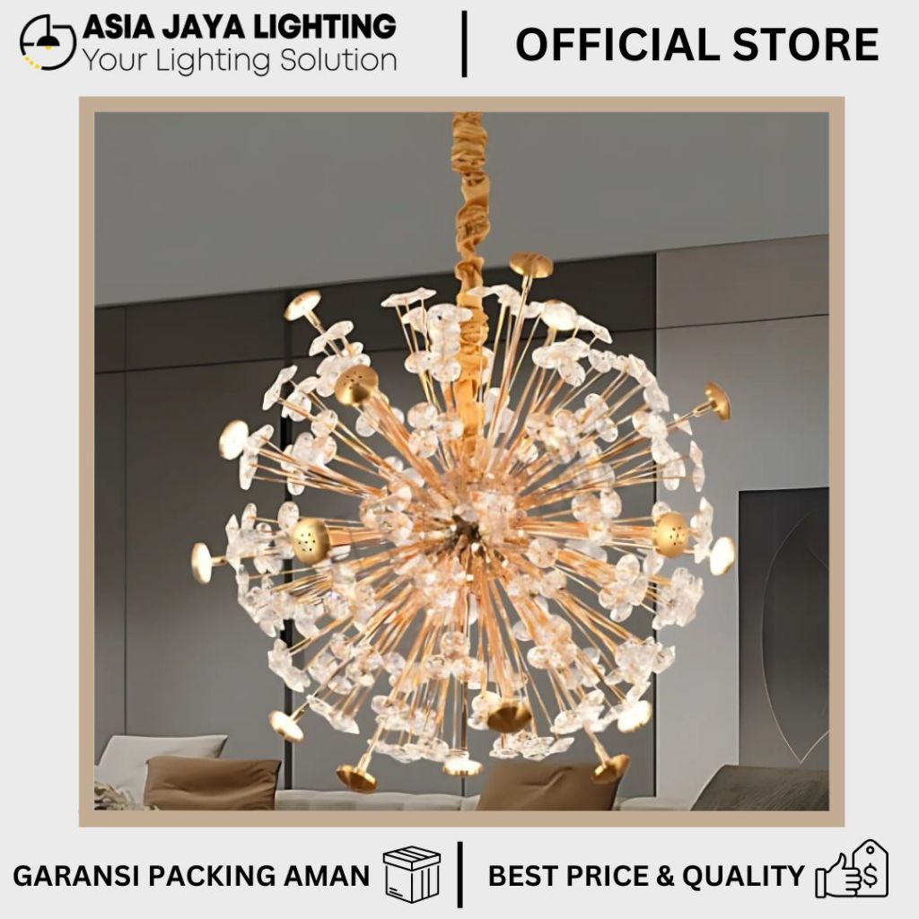 LAMPU GANTUNG KRISTAL / LAMPU KRISTAL HIAS / LAMPU KRISTAL GANTUNG / CHANDELIER KRISTAL / LAMPU KRIS