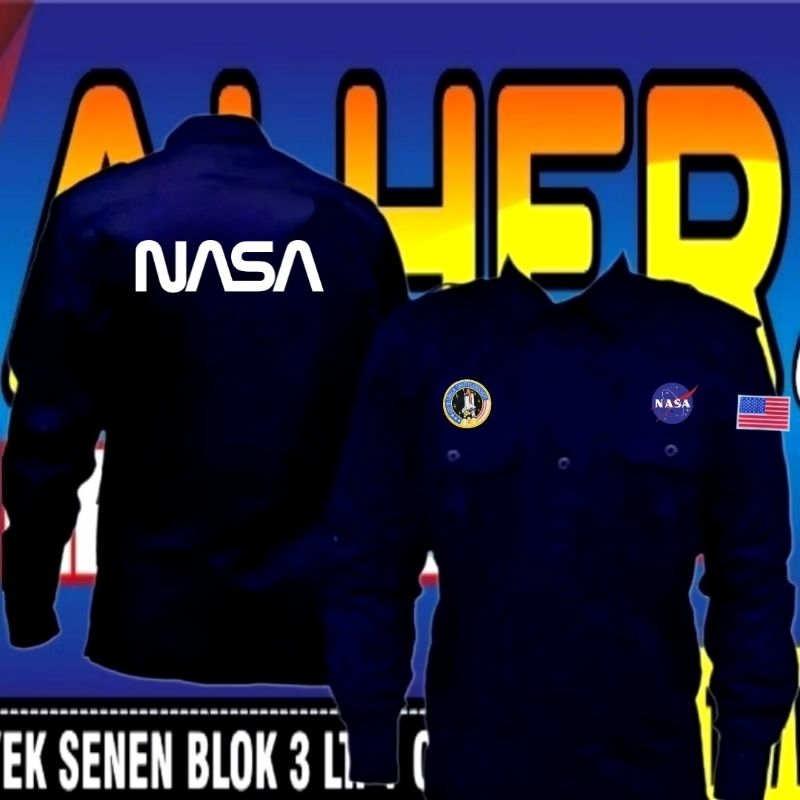 Kemeja NASA baju NASA seragam NASA Pdh nasa kemeja kerja nasa baju kerja nasa seragam kerja NASA baj