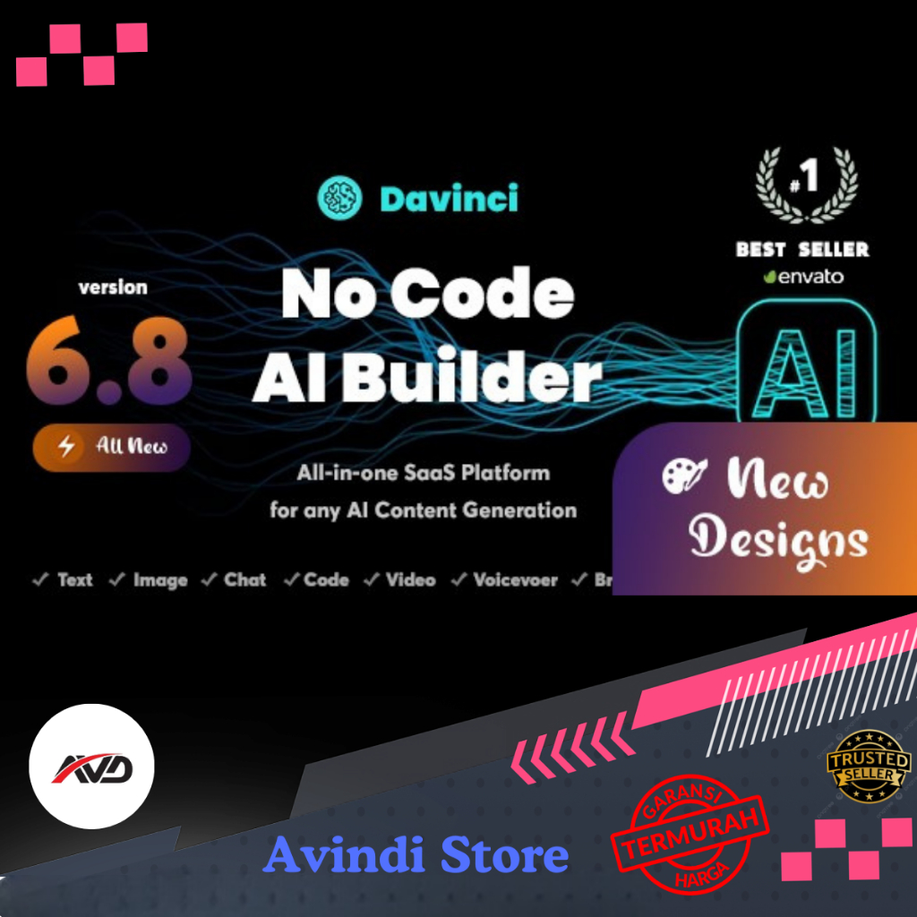 DaVinci AI - OpenAI Content, Text, Image, Voice, Chat, Code, Transcript, and Video Generator as SaaS