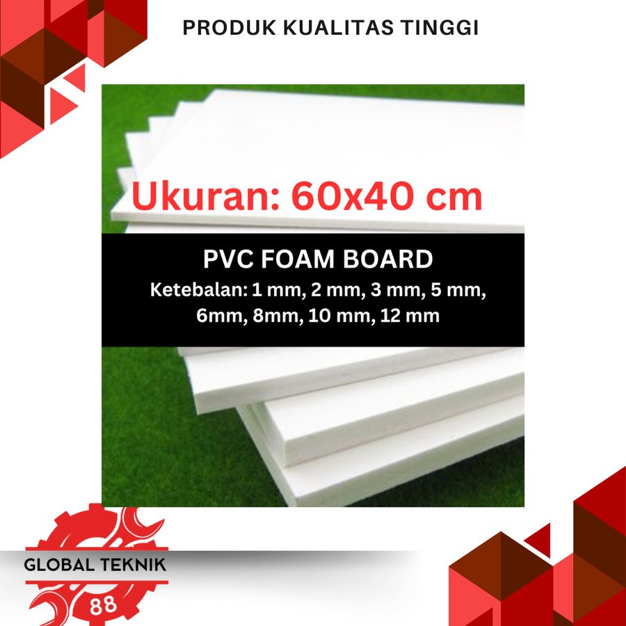 

PVC Foam Board Maket tebal 1 - 12 mm 60x40 cm , - 12mm, 60x40 cm - 12MM
