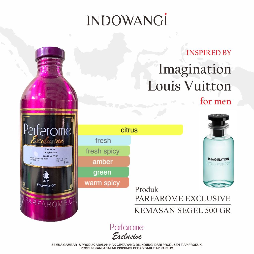 Bibit Parfum Imagination  Louis Vuitton by PARFAROME EXCLUSIVE Kemasan Segel 500GR