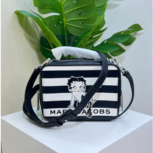 Betty Boop Camera Bag Top Handle - Black/White
