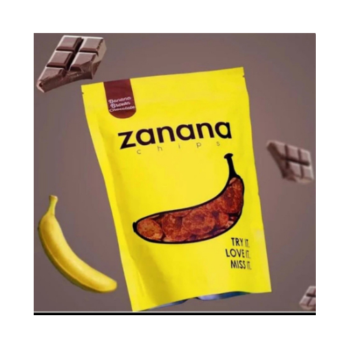 

Zanana chips Kripik pisang Banana Brown Chocolate Coklat