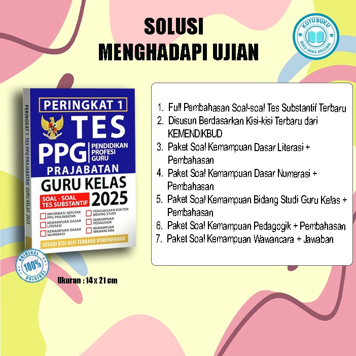 Peringkat 1 TES PPG PRAJABATAN GURU KELAS 2025 - BUKU PPG PRAJABATAN GURU KELAS 2025
