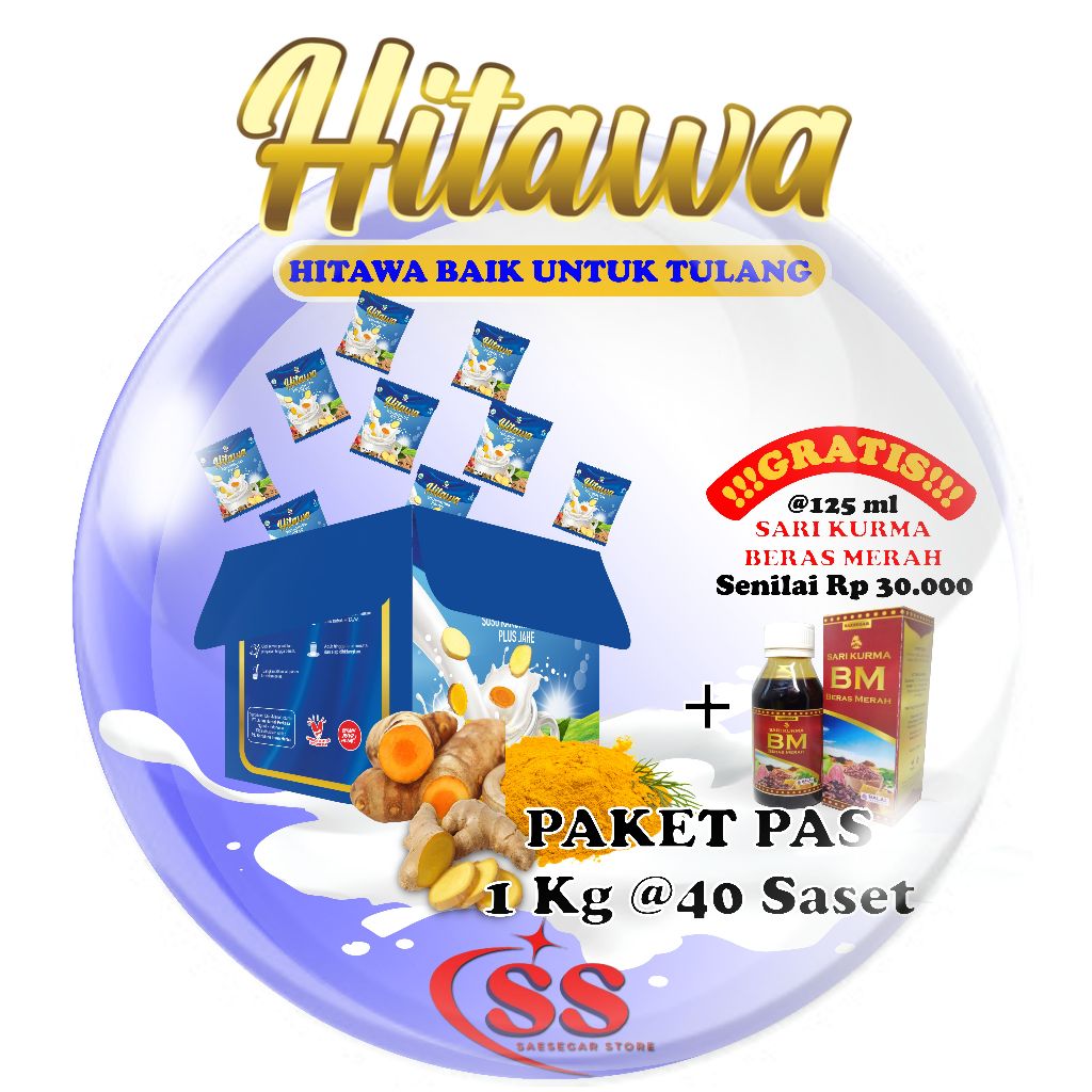 

[HITAWA 1Kg free SARI KURMA BM]Atasi nyeri tulang,batuk,pilek,melegakan napas,menghangatkan tubuh