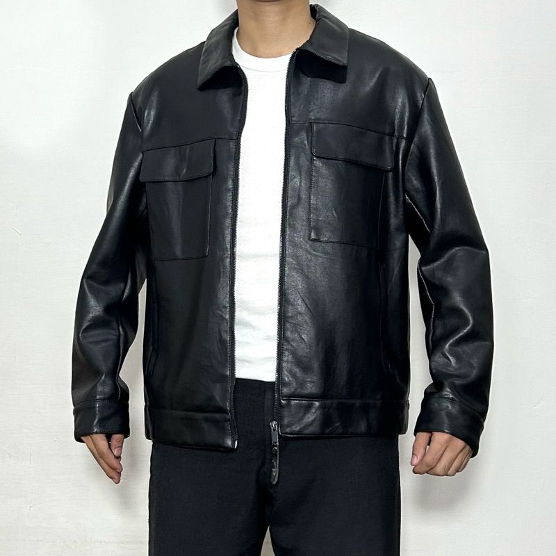 SPAO Faux Leather Jacket Size L 70x58