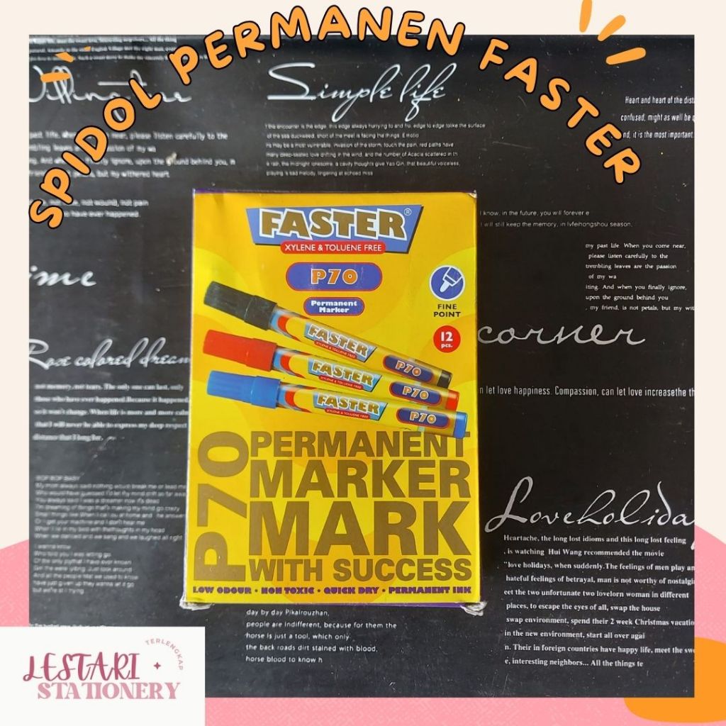 

[1KTK] Spidol Permanen Faster P70 | Spidol Permanen | Spidol Hitam