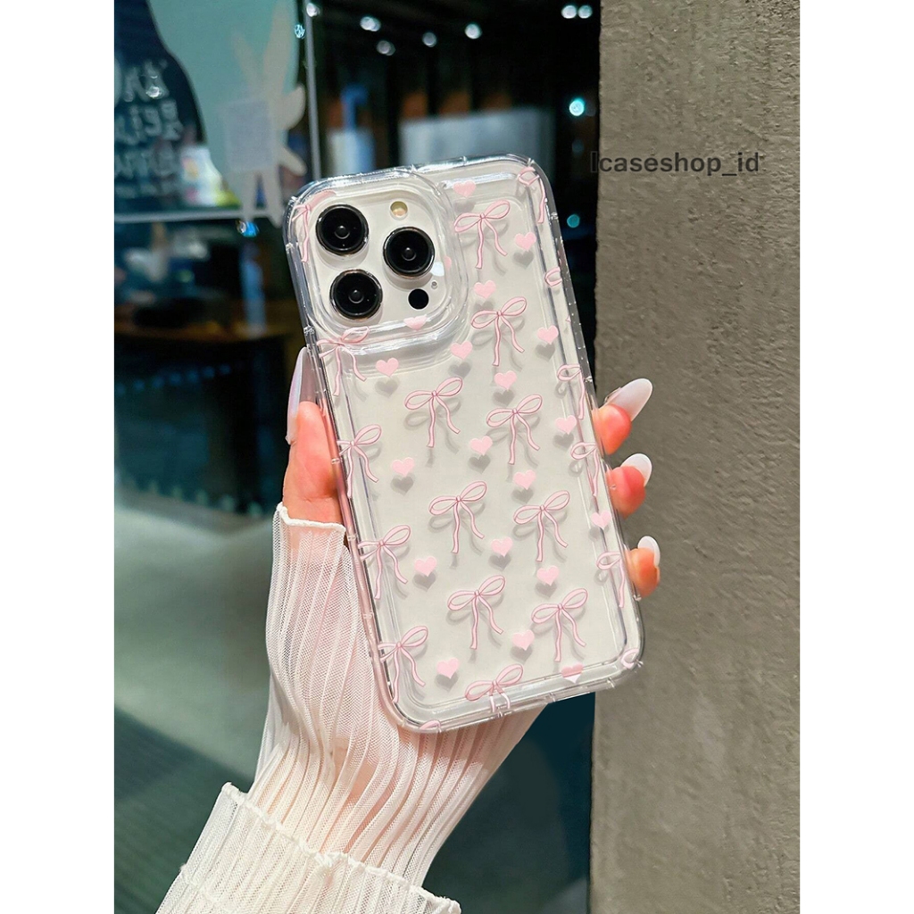 SS1056 CASE COVER AESTHETIC KOREAN BOWS COMPATIBLE FOR OPPO A1K A3 A3S A3X NFC A5 A5S A7 A8 A9 A12 A