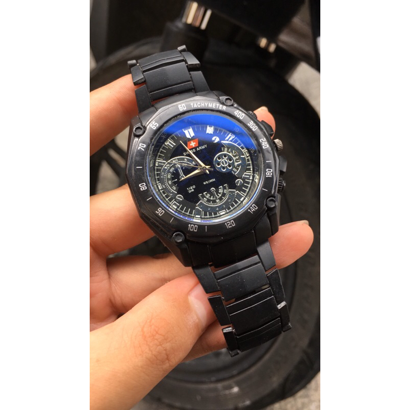 jam tangan rantai sport army untuk pria