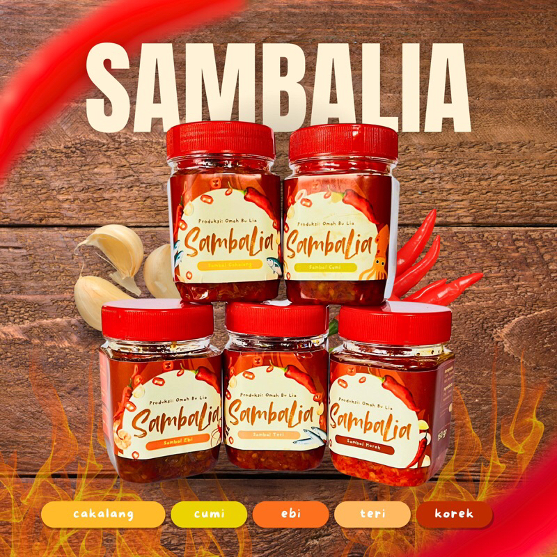 

Sambel Cumi | Sambel Korek | Sambel Ebi | Sambel Cakalang | Sambel Teri | Sambalia by Omah Bu Lia | All Variant 150g