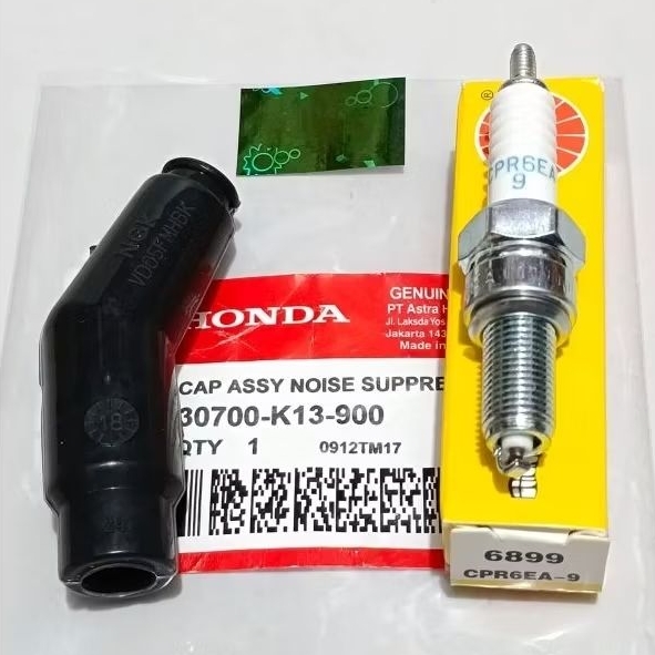 TUTUP BUSI K13+ BUSI NGK CPR6 ORI VERZA CB VERZA MEGAPRO NEW MONOSHOCK FI MEGAPRO NEW MONOSHOCK KARB