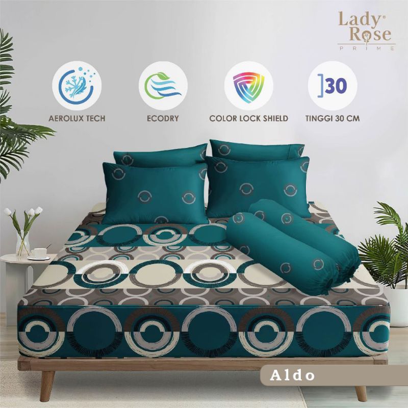 Sprei Lady Rose Ukuran 180x200cm Motif Aldo