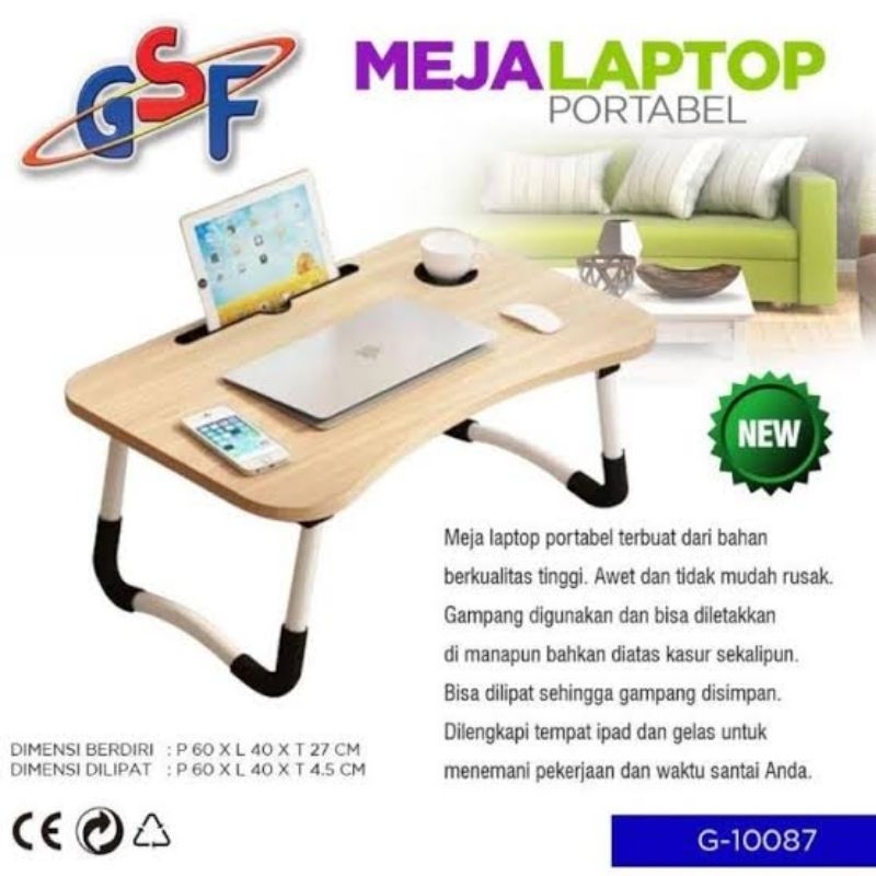 Meja Laptop GSF - Meja Belajar Lipat - Meja Laptop - Ukuran Besar