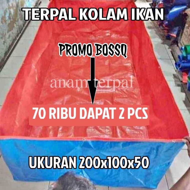 Muraaaahh TERPAL KOLAM IKAN 7RIBU 2PCS 2x1x5