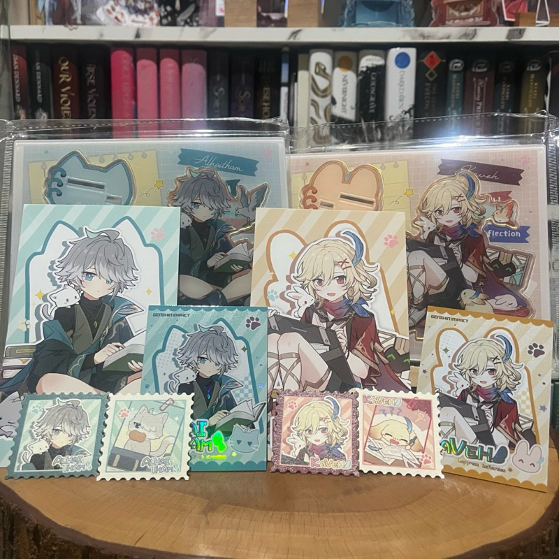 Sumeru F4 by Ddungw Alhaitham Kaveh Cyno Tighnari Standee Stamp Postcard Card Badges