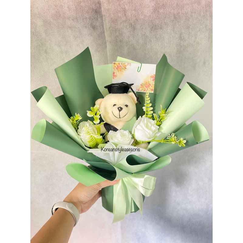 buket boneka wisuda dan bunga murah bagus