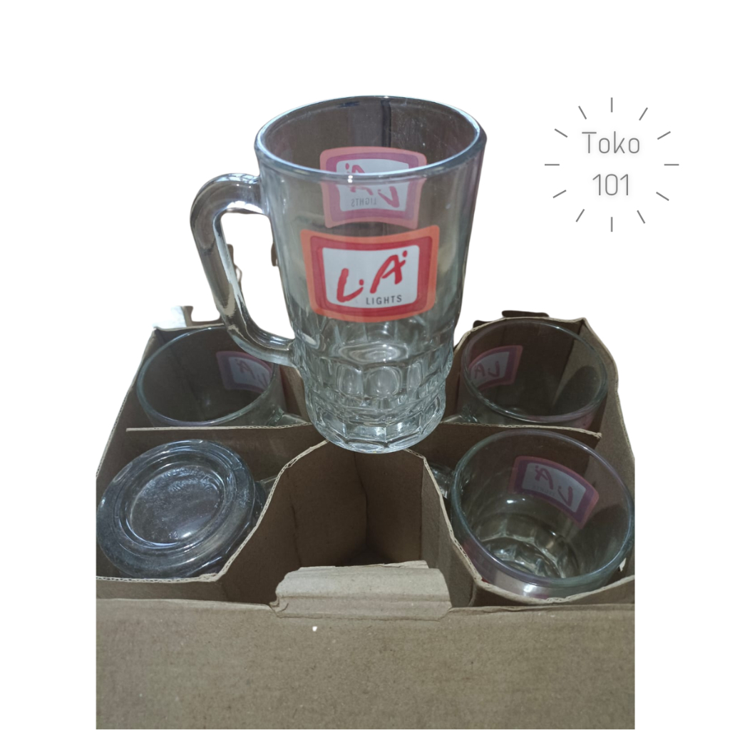 Gelas Kaca Bening/Gelas Kopi isi 6 pcs