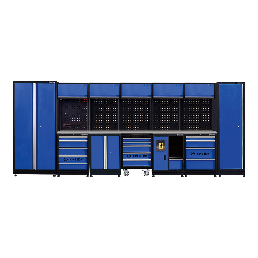 KING TONY 087D21X01SA-KB TOOL CABINET SYSTEM SET BLACK+BLUE RAK SET KABINET ALAT PERKAKAS KING TONY