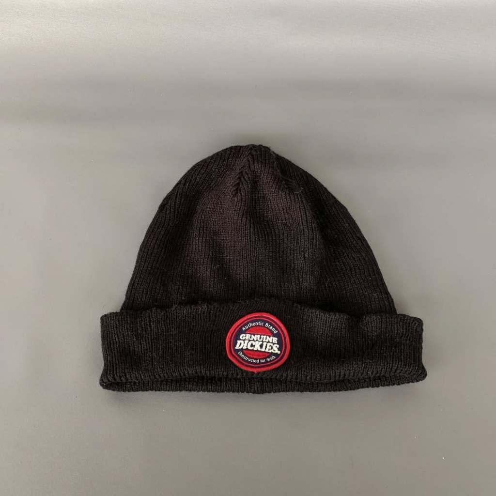 DIKIES Topi Kupluk Beanie Rajut Unisex Pria Wanita Hitam Original