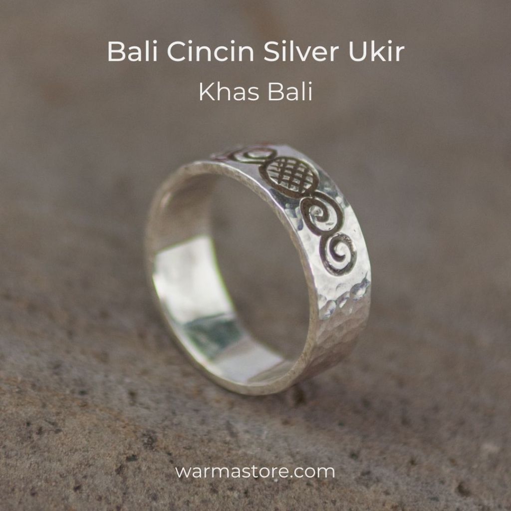 Cincin Perak Ukir Khas Bali