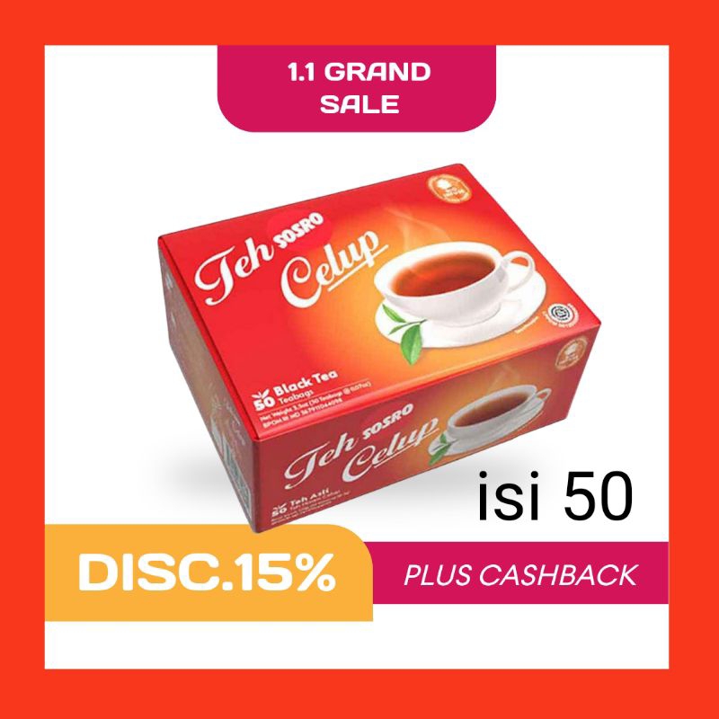 

Sosro Teh Celup Black Tea 2 Gram x 50 Sachet