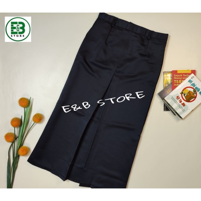 Rok Span Hitam Sma/ Aliyah Belah Depan