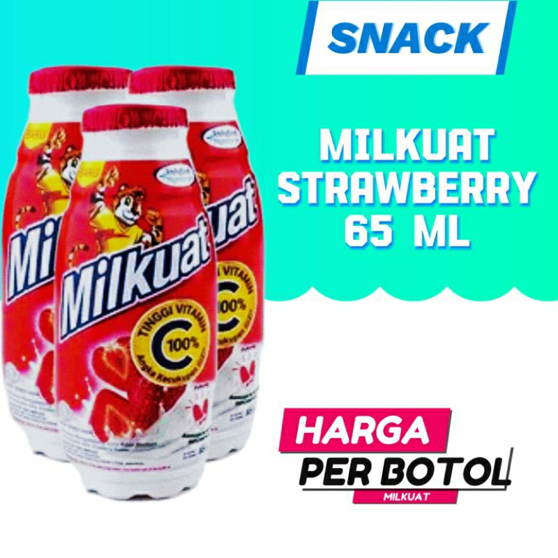 

Milkuat Botol 65 Ml, Strawberry, Jeruk