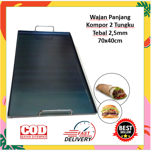 Wajan Datar Roti Bakar Bahan Plat Wajan Burger Kebab