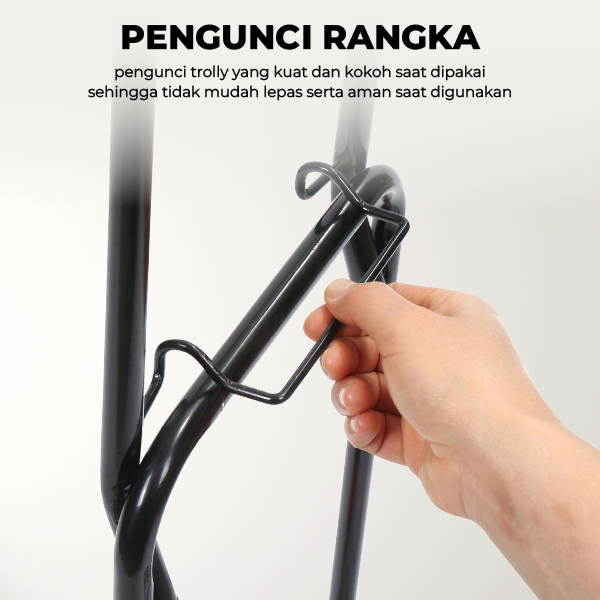 Troli Belanja Lipat Keranjang Supermarket Tas Troli Belanja Trolley Roda