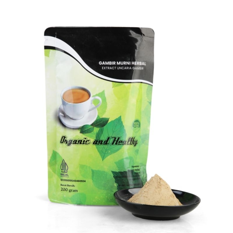 

Gambir Murni Herbal Bubuk kemasan Pouch - Bersertifikasi Halal dan 100% Alami