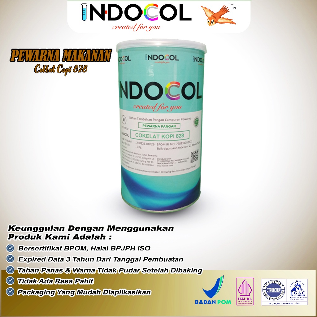 

Pewarna Makanan INDOCOL COKELAT KOPI 828 (DARK COFFEE BROWN)