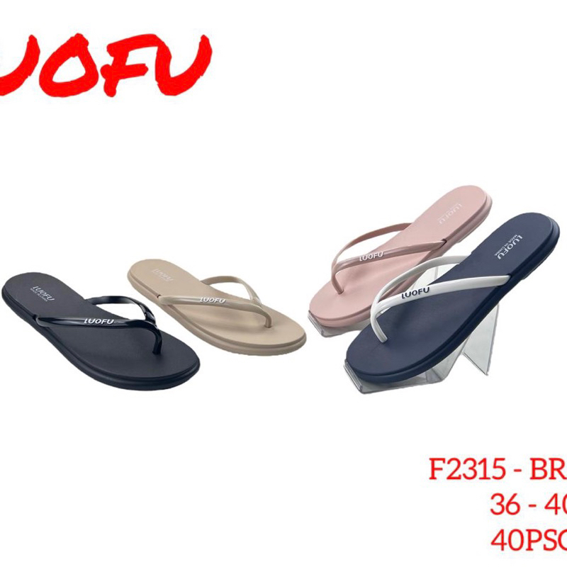 LUOFU sandal jepit teplek lentur sendal jepit luofu antislip bahan karet (F2315)