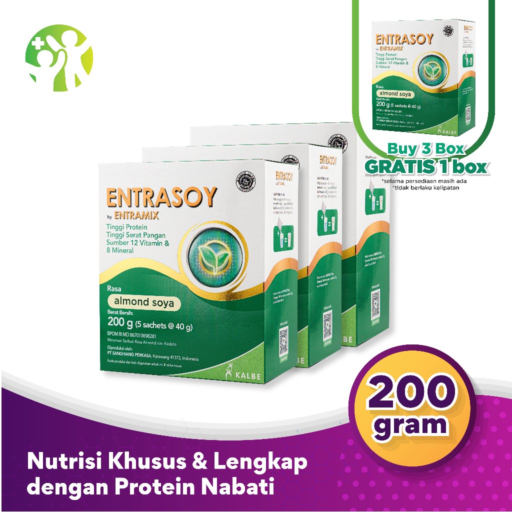 

Entrasoy 200 GR - Nutrisi Khusus dan Lengkap dengan Protein Nabati