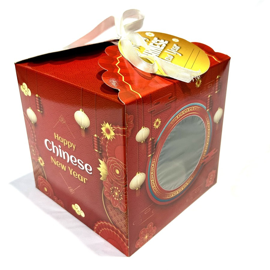 

(5 Pcs) Box Imlek 2 Toples 500 Gr Dus Hampers Chinese New Year 15x15x15 Kotak Kue Kering Lampion
