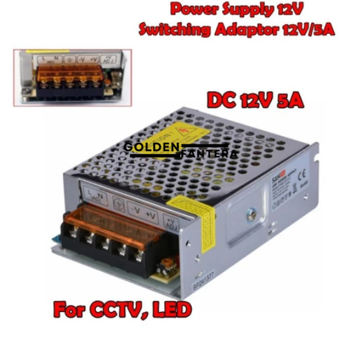 Adaptor Adapter Trafo 5A 12 Volt Power Supply Camera Kamera Cctv Lampu Led Strip Ac Dc Listrik Rumah
